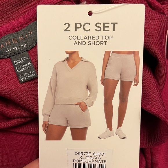 Danskin Tops - NWT Danskin 2 Piece Loungewear Set with Collared Top and Shorts - Size XL